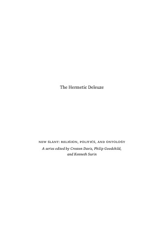 The Hermetic Deleuze: Philosophy and Spiritual Ordeal