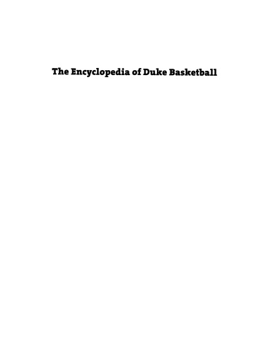 The Encyclopedia of Duke Basketball
