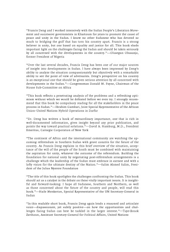 Sudan at the Brink : Self-Determination and National Unity