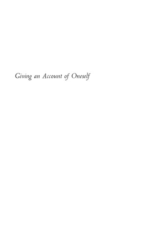 Giving an Account of Oneself
