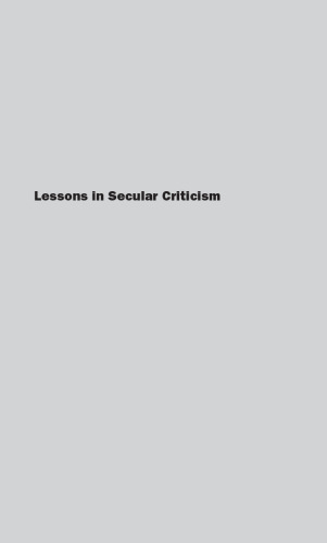 Lessons in Secular Criticism