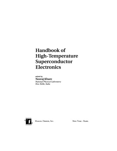 Handbook of high-temperature superconductor electronics