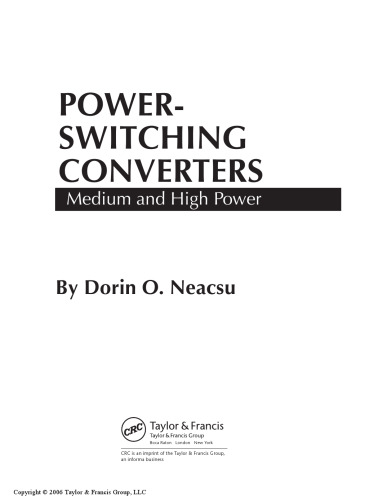 Power-Switching Converters: Medium and High Power