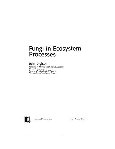 Fungi In Ecosystem Processes