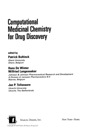 Computational Medicinal Chemistry for Drug Discovery