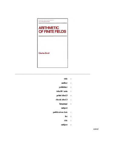 Arithmetic of finite fields