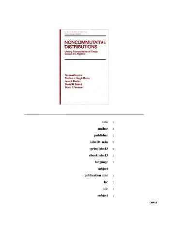 Noncommutative distributions: unitary representation of gauge groups and algebras