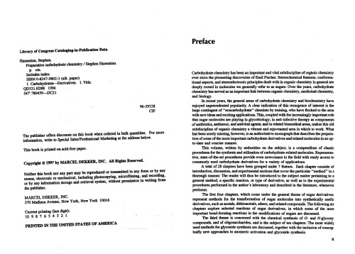 Preparative Carbohydrate Chemistry