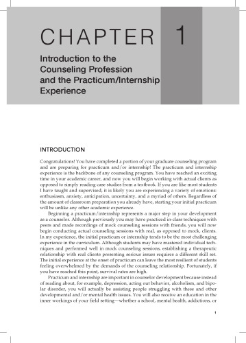 The Counseling Practicum and Internship Manual: A Resource for Graduate Counseling Students in a Dynamic, Global Era