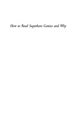 How to read superhero comics and why