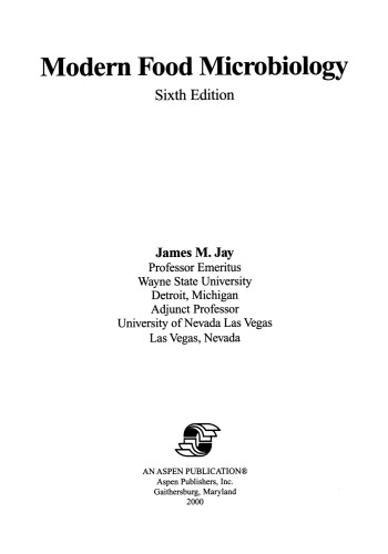 Modern Food Microbiology