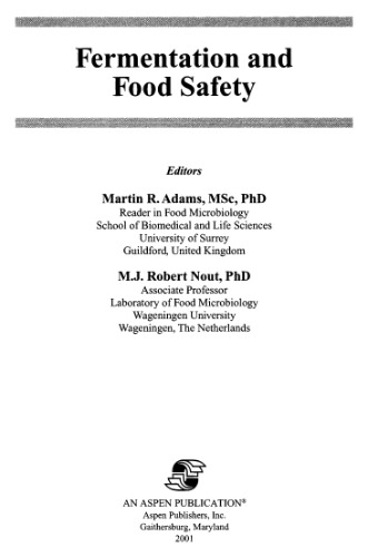 Fermentation and Food Safety