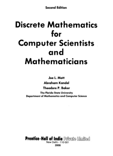 Discrete mathematics for computer scientists and mathematicians