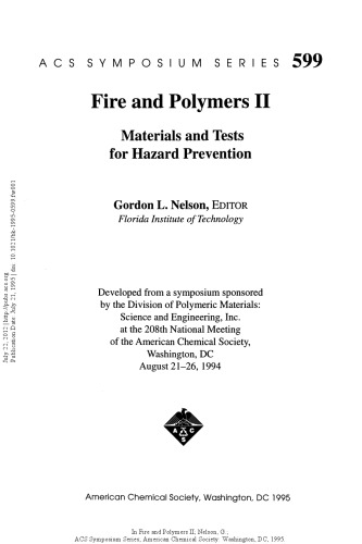 Fire and Polymers II. Materials and Tests for Hazard Prevention