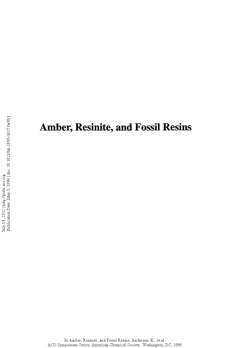Amber, Resinite, and Fossil Resins