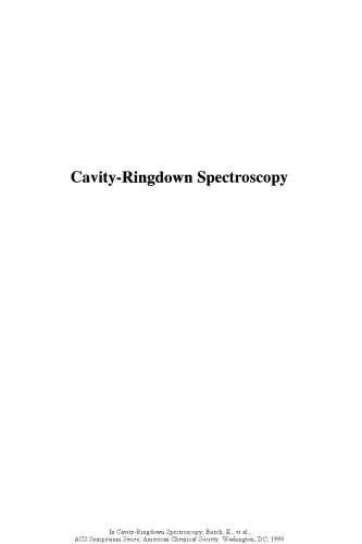 Cavity-Ringdown Spectroscopy. An Ultratrace-Absorption Measurement Technique