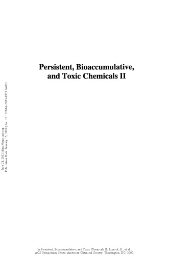 Persistent, Bioaccumulative, and Toxic Chemicals II. Assessment and New Chemicals