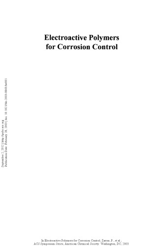 Electroactive Polymers for Corrosion Control