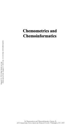 Chemometrics and Chemoinformatics