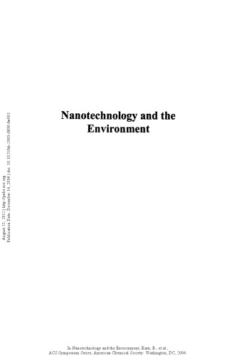 Nanotechnology and the Environment. Applications and Implications