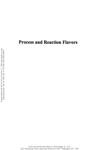 Process and Reaction Flavors. Recent Developments