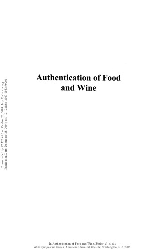 Authentication of Food and Wine
