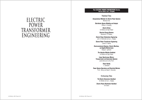 Electric Power Transformer Engineering (The Electric Power Engineering Hbk, Second Edition)