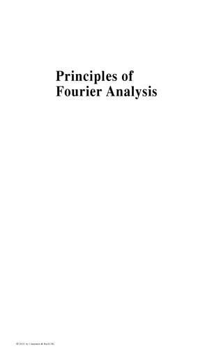 Principles of Fourier Analysis