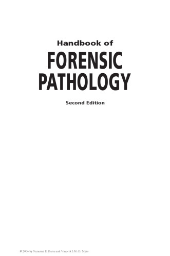 Handbook of Forensic Pathology, Second Edition