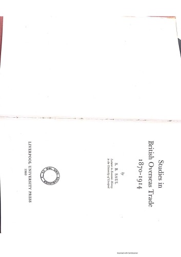 Studies in British Overseas Trade 1870-1914