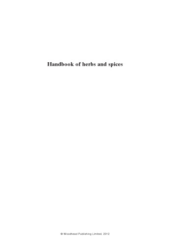 Handbook of Herbs and Spices. Volume 1