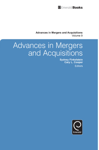 Advances in Mergers and Acquisitions