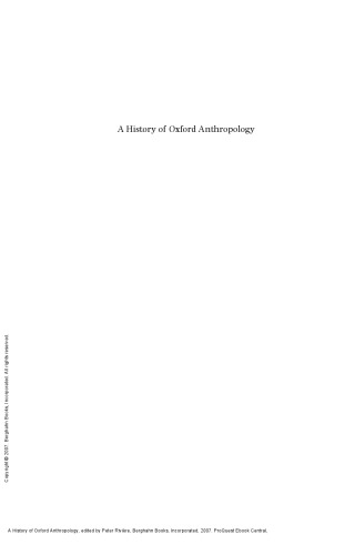 A History of Oxford Anthropology