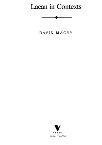 Lacan in Contexts