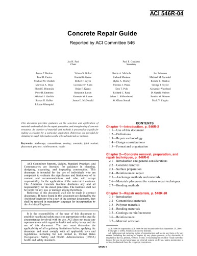 ACI 546R-04: Concrete Repair Guide
