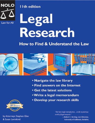 Legal Research: How to Find & Understand the Law 11th Edition