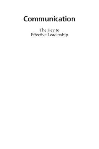 Communication : the key to effective leadership