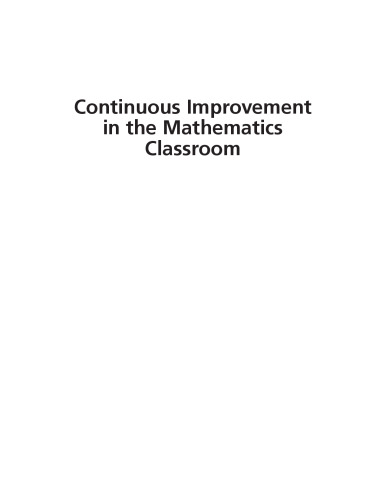 Continuous Improvement in the Mathematics Classroom