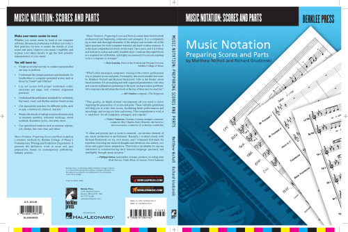 MUSIC NOTATION PREPARING SCORES AND PARTS (Berklee Guide)