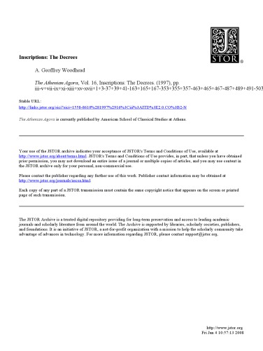 Inscriptions: the decrees