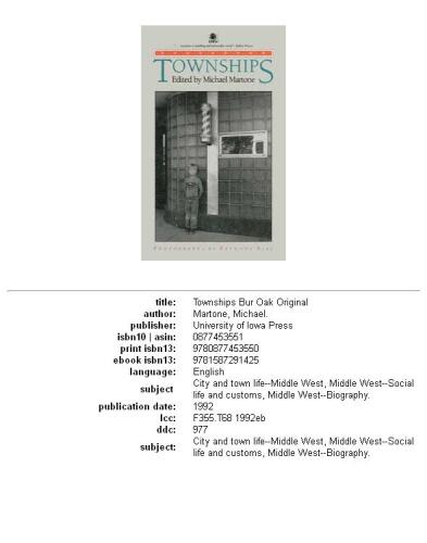 Townships (Bur Oak Book)