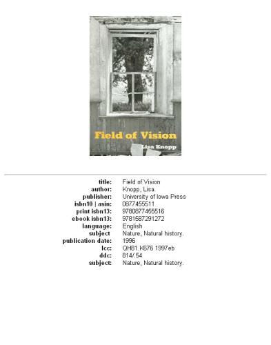 Field of Vision
