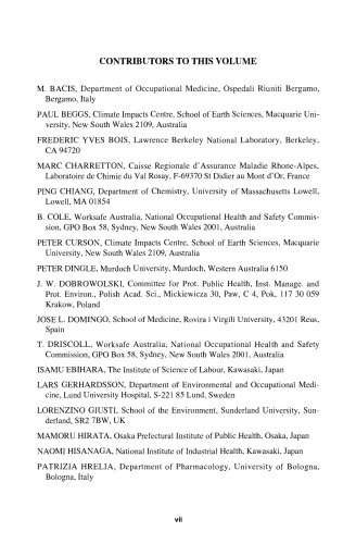 Health and toxicology