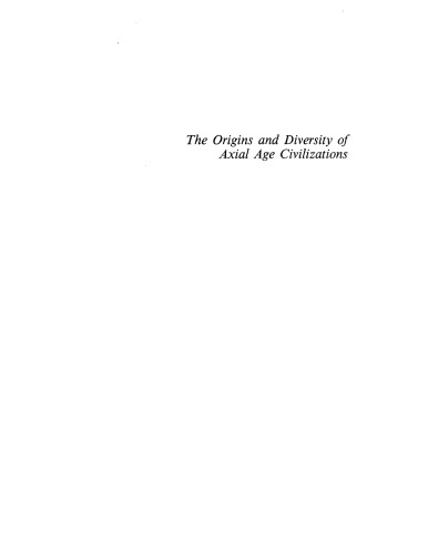 The Origins and diversity of axial age civilizations