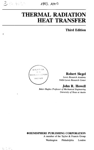 Thermal Radiation Heat Transfer, Third Edition