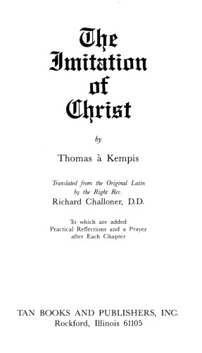 The imitation of Christ
