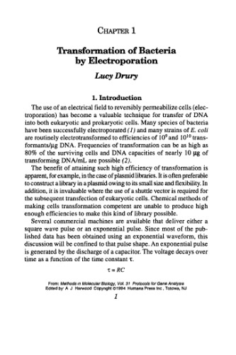 Protocols for Gene Analysis