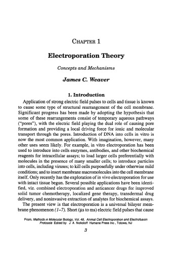 Animal Cell Electroporation and Electrofusion Protocols