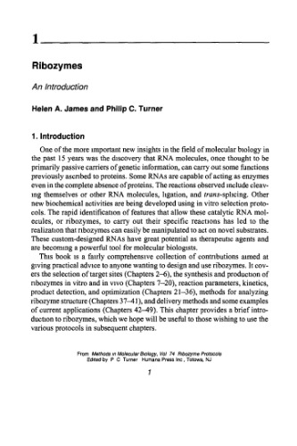 Ribozyme Protocols
