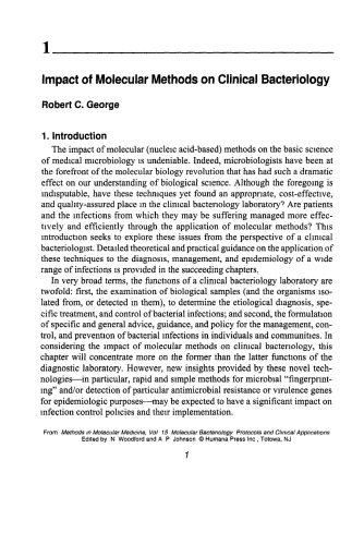Molecular Bacteriology. Protocols and Clinical Applications